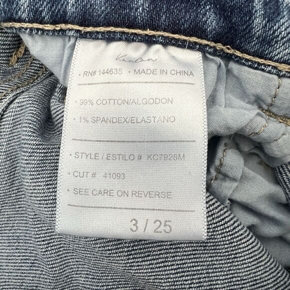 KanCan Jeans Womens Juniors 3 Denim Distressed Raw Hem Tapered Leg Medium Wash - Picture 9 of 15